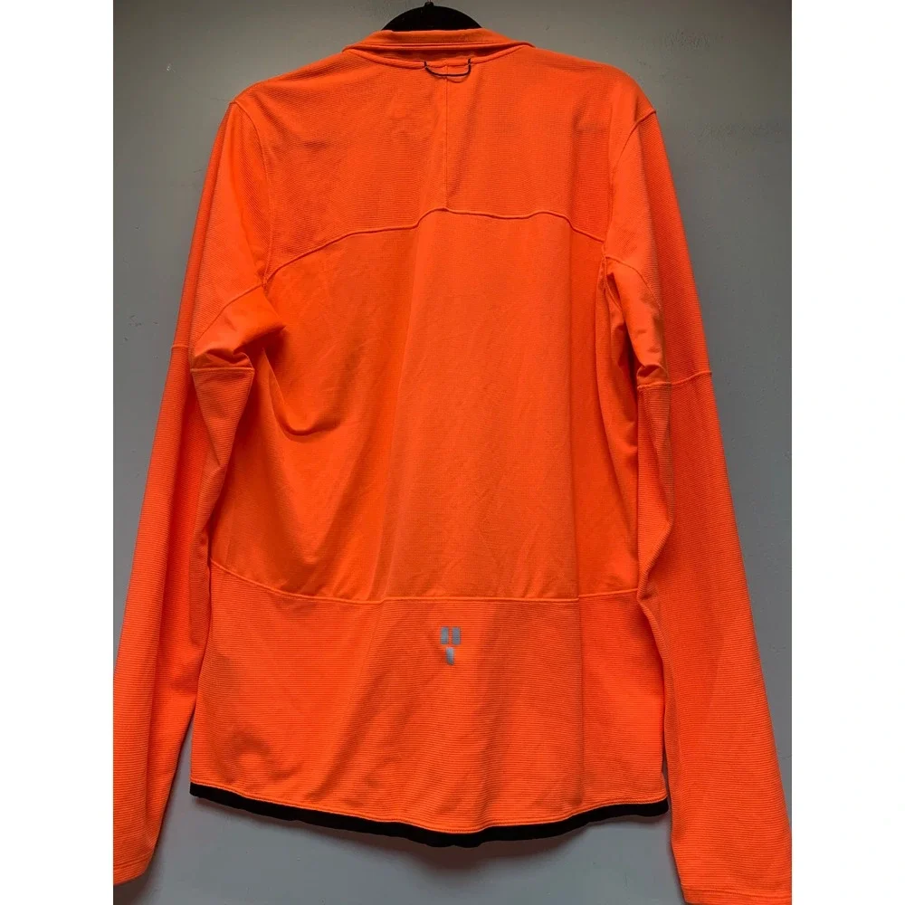 The North Face Quarter Zip Pullover Mens Medium Orange Excellent Thumbholes NF0A